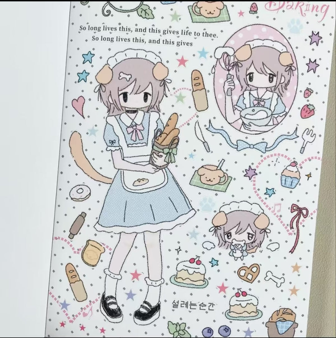 Cute Character Style Planner Sticker Book