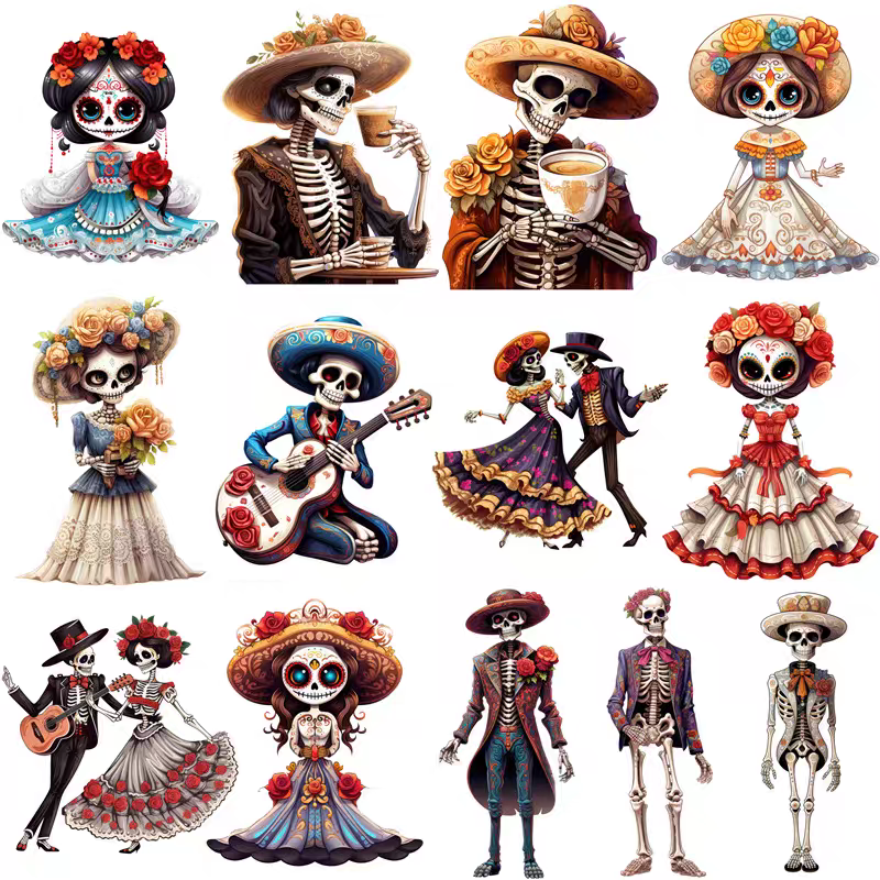 Retro journal sticker decoration, journal stickers, Halloween