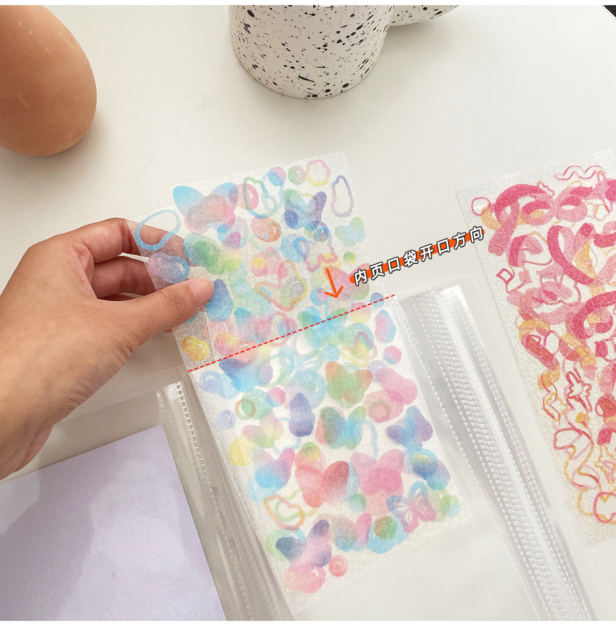 Sticker storage book, large-capacity notebook for washi tape collection, ins style
