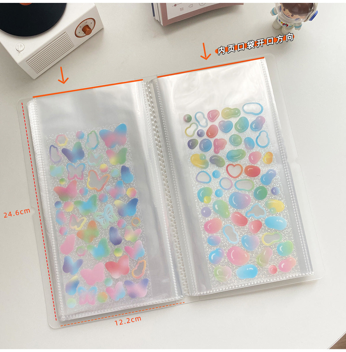 Sticker storage book, large-capacity notebook for washi tape collection, ins style