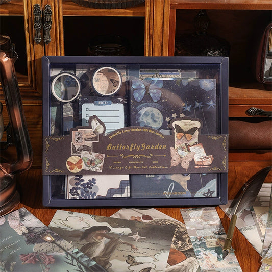 Retro Journal Material Gift Box Set Holiday Student Reward Gift DIY Decorative Material Set