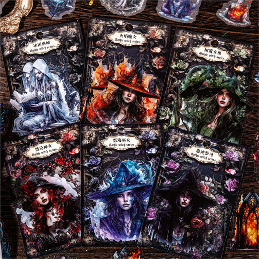 PET sticker pack - Gothic Witch Series - Handbook design decoration collage base sticker